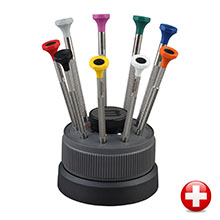 Rotating Stand With 9 Screwdrivers